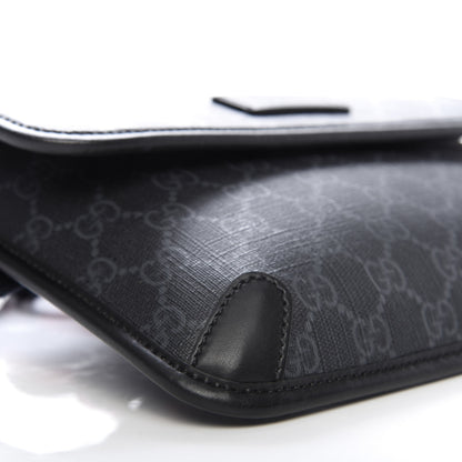Gucci GG Supreme Monogram Web Slim Belt Bag Black Grey 6 of 9