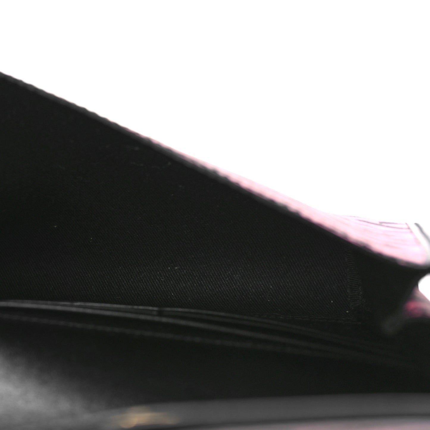 Coated Canvas La Greca Signature Wallet On Chain Black Pink