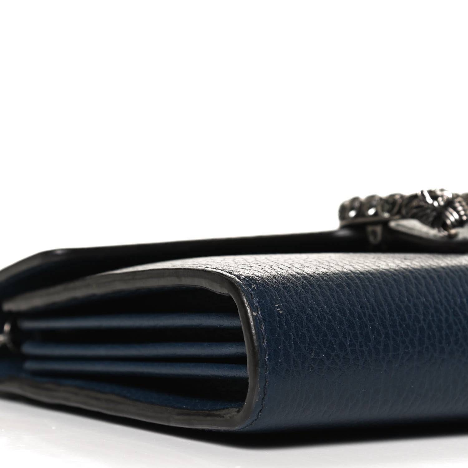 Gucci Dollar Calfskin Crystal Mini Dionysus Chain Wallet Blue Agata Black Diamond 8 of 12