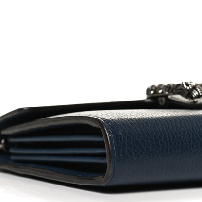 Gucci Dollar Calfskin Crystal Mini Dionysus Chain Wallet Blue Agata Black Diamond 8 of 12
