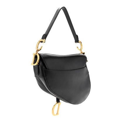 Christian Dior Calfskin Saddle Bag Black 3 of 13