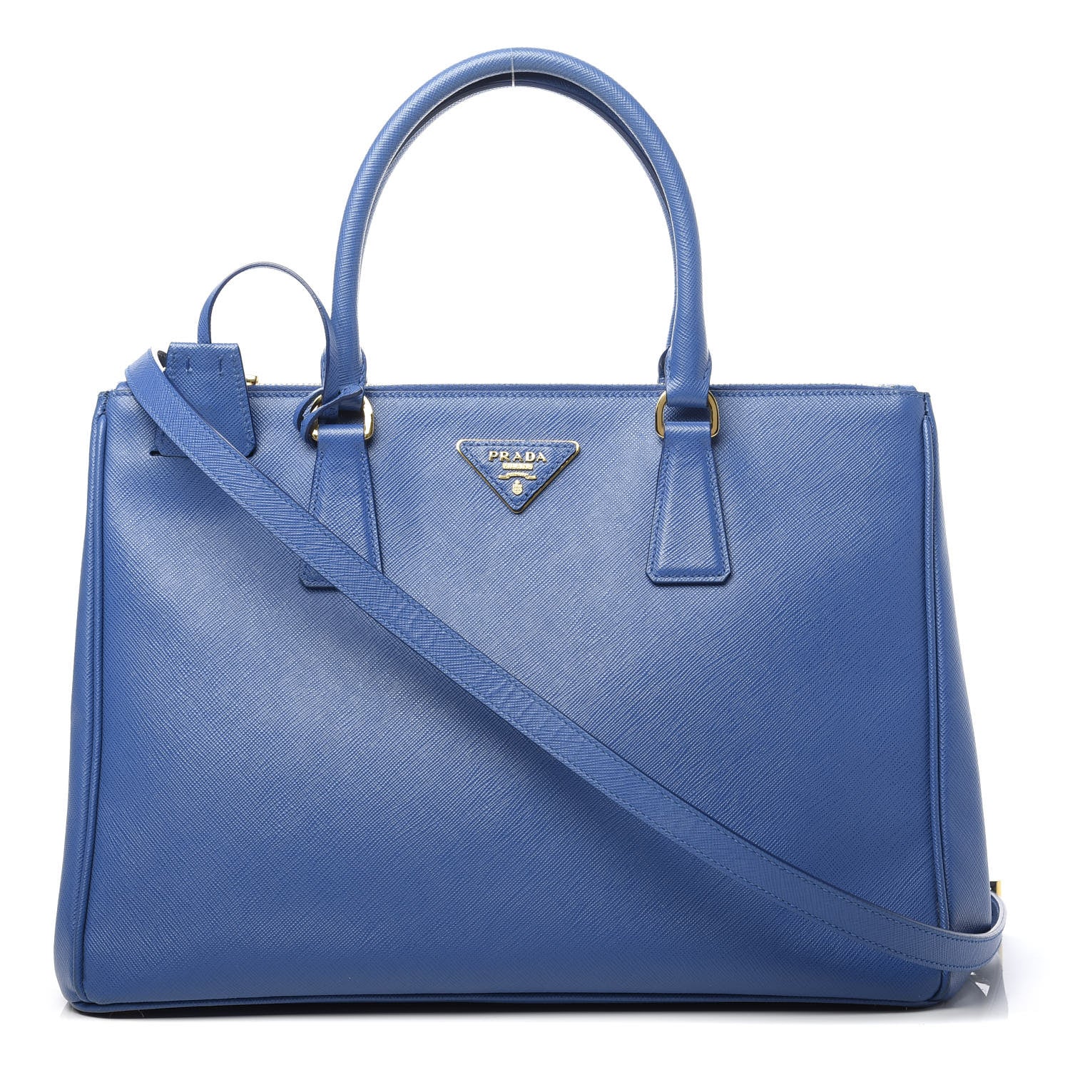 Prada Saffiano Medium Galleria Double Zip Tote Azzurro 1 of 16