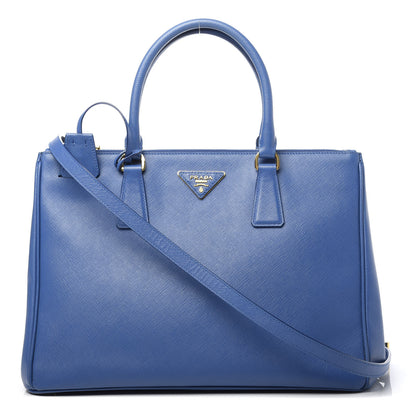 Prada Saffiano Medium Galleria Double Zip Tote Azzurro 1 of 16