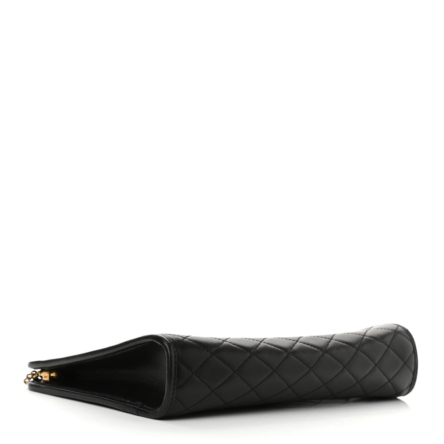 Lambskin Quilted Monogram Baby Victoire Chain Clutch Bag Black
