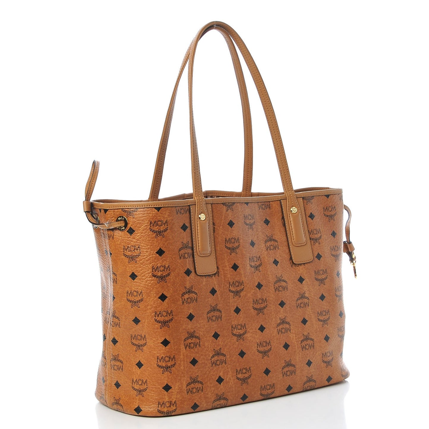 Visetos Medium Liz Reversible Shopper Tote Cognac