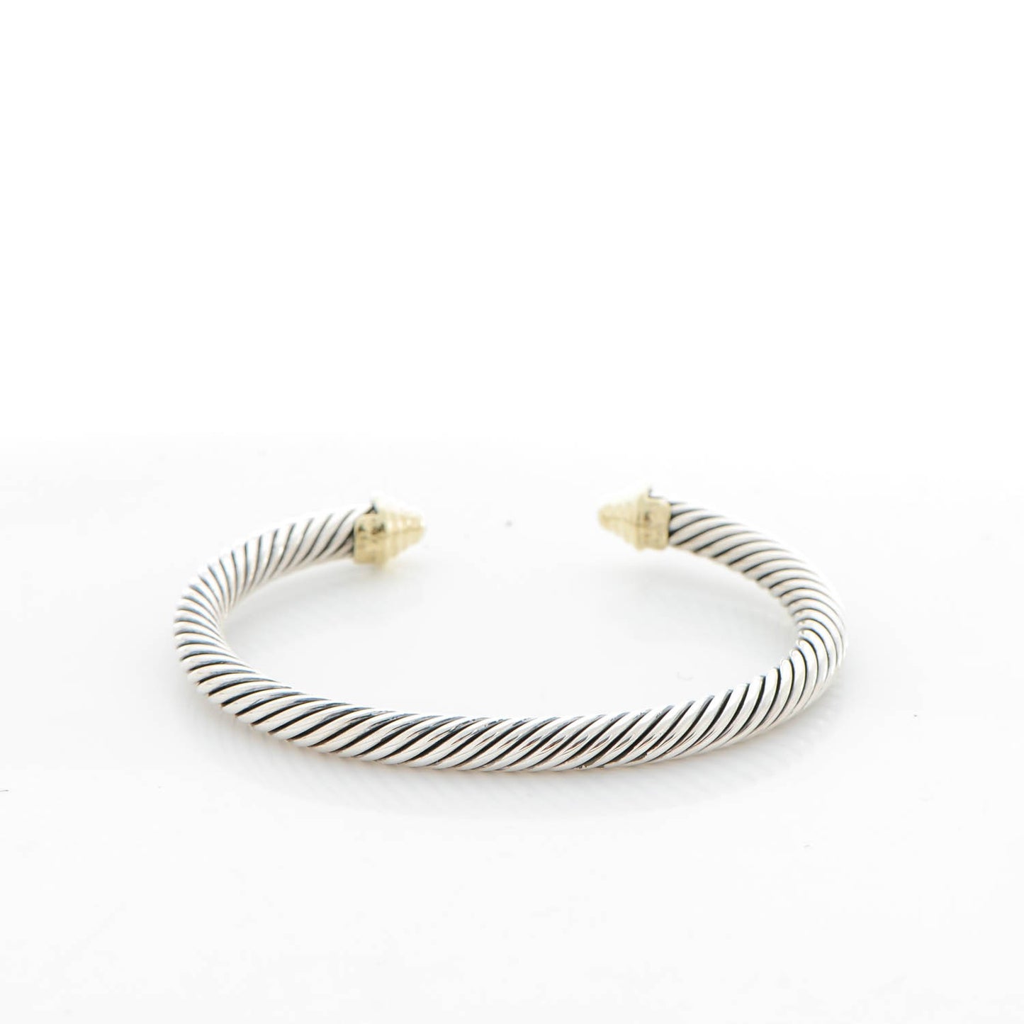 Sterling Silver 14K Yellow Gold 5mm Cable Classics Bracelet