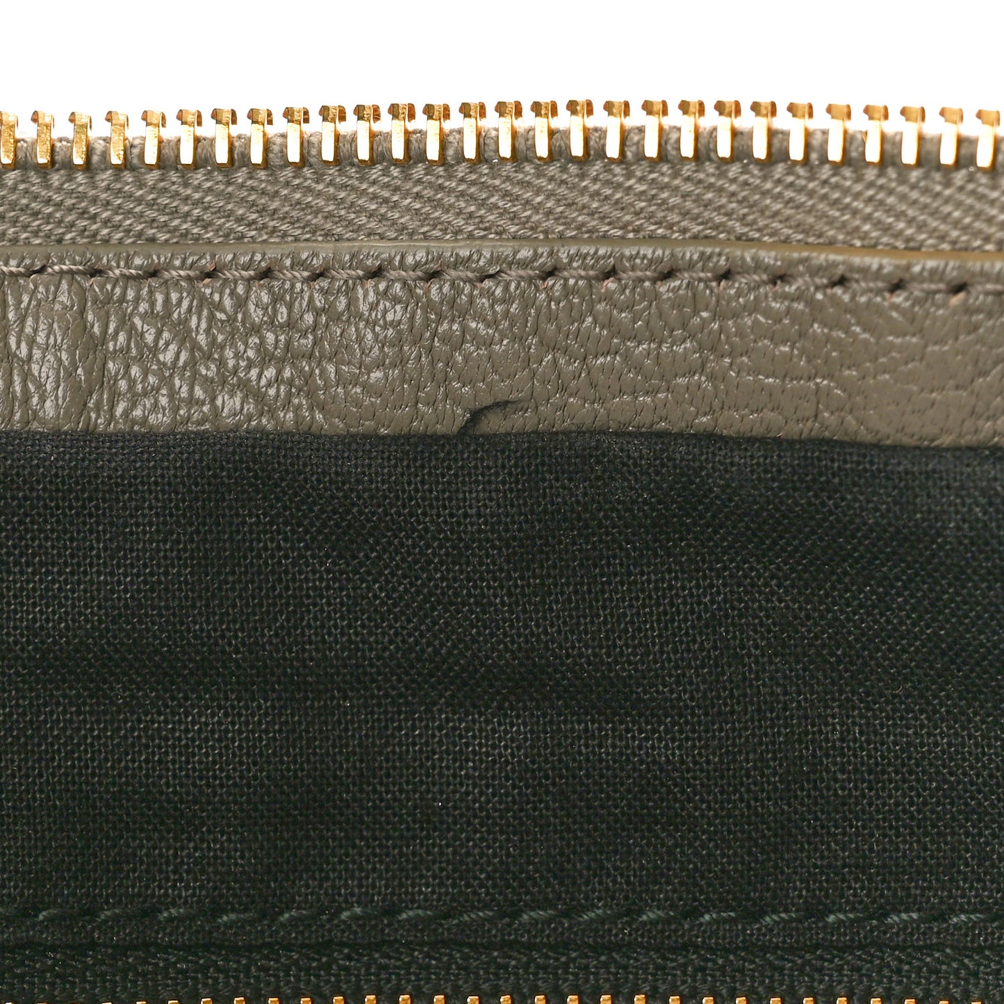 Chevre Gold Metallic Edge Hardware City Gris Taupe