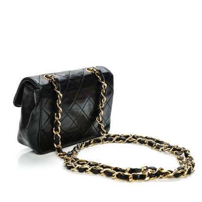Chanel Lambskin Quilted Mini Flap Black 3 of 7