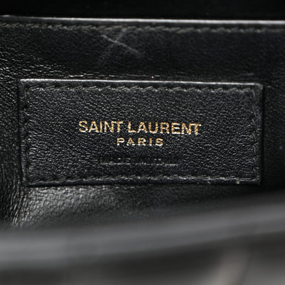 Saint Laurent Lambskin Matelasse Monogram Medium Vicky Chain Bag Black 7 of 11