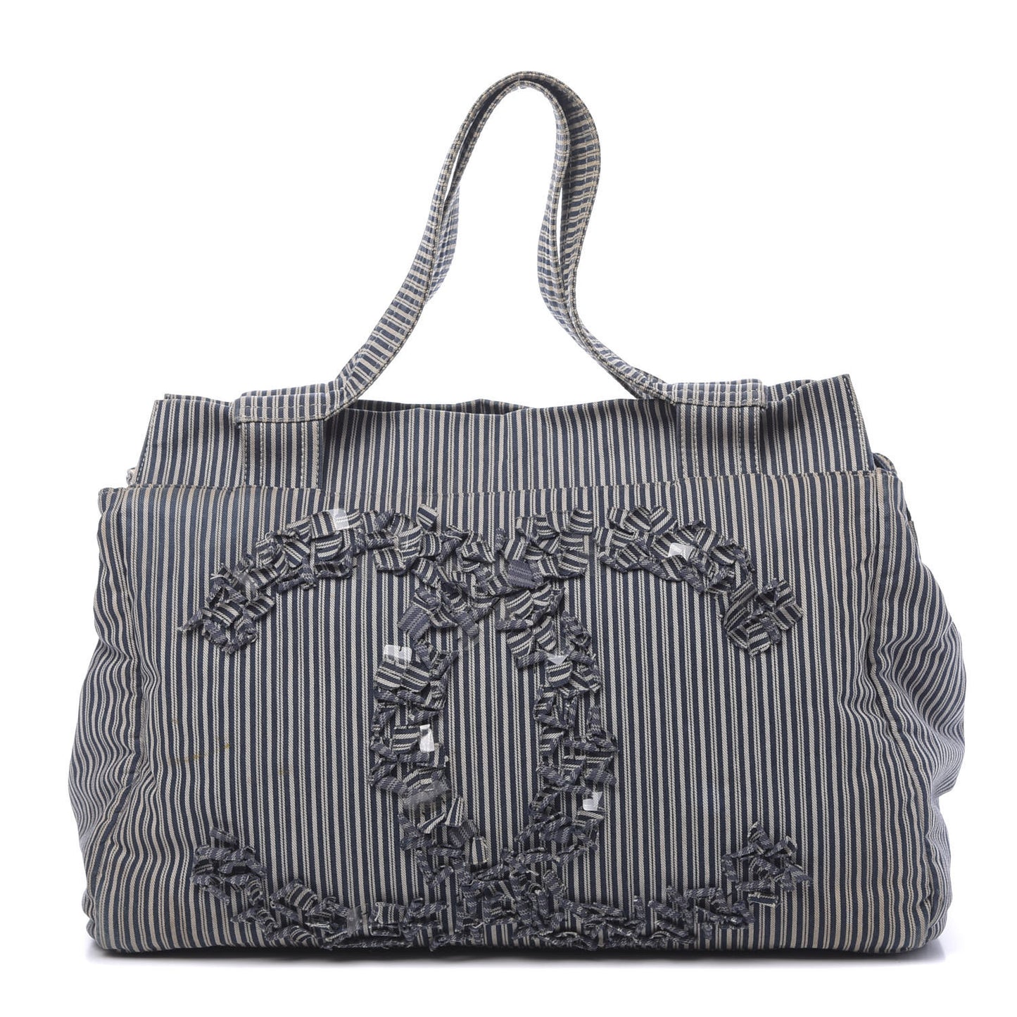 Canvas Sequin Stripe CC Tote Blue