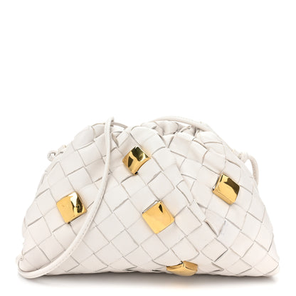 Bottega Veneta Nappa Intrecciato Studded The Mini Pouch Chalk 1 of 10