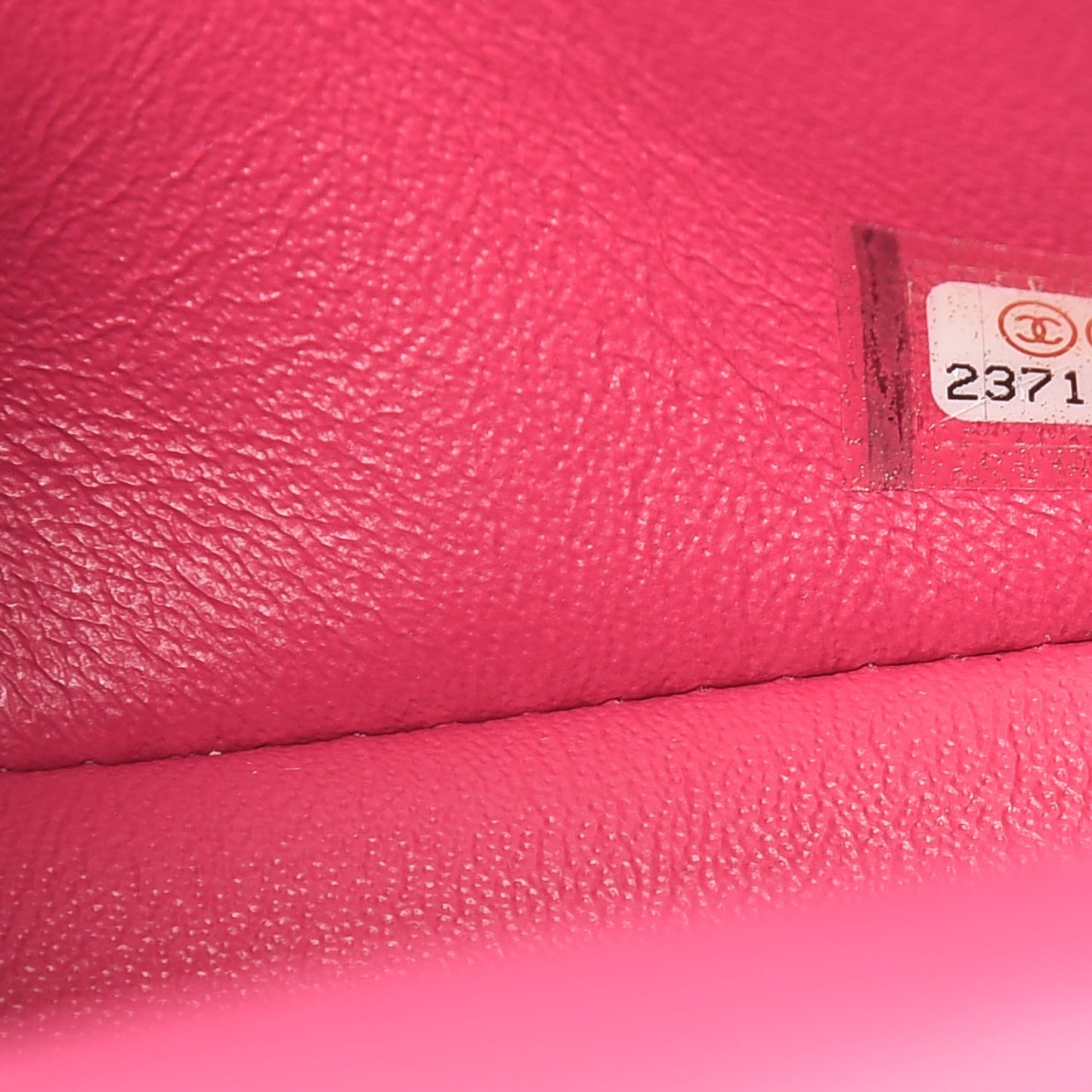 Lambskin Chevron Quilted Mini Rectangular Flap Fuchsia