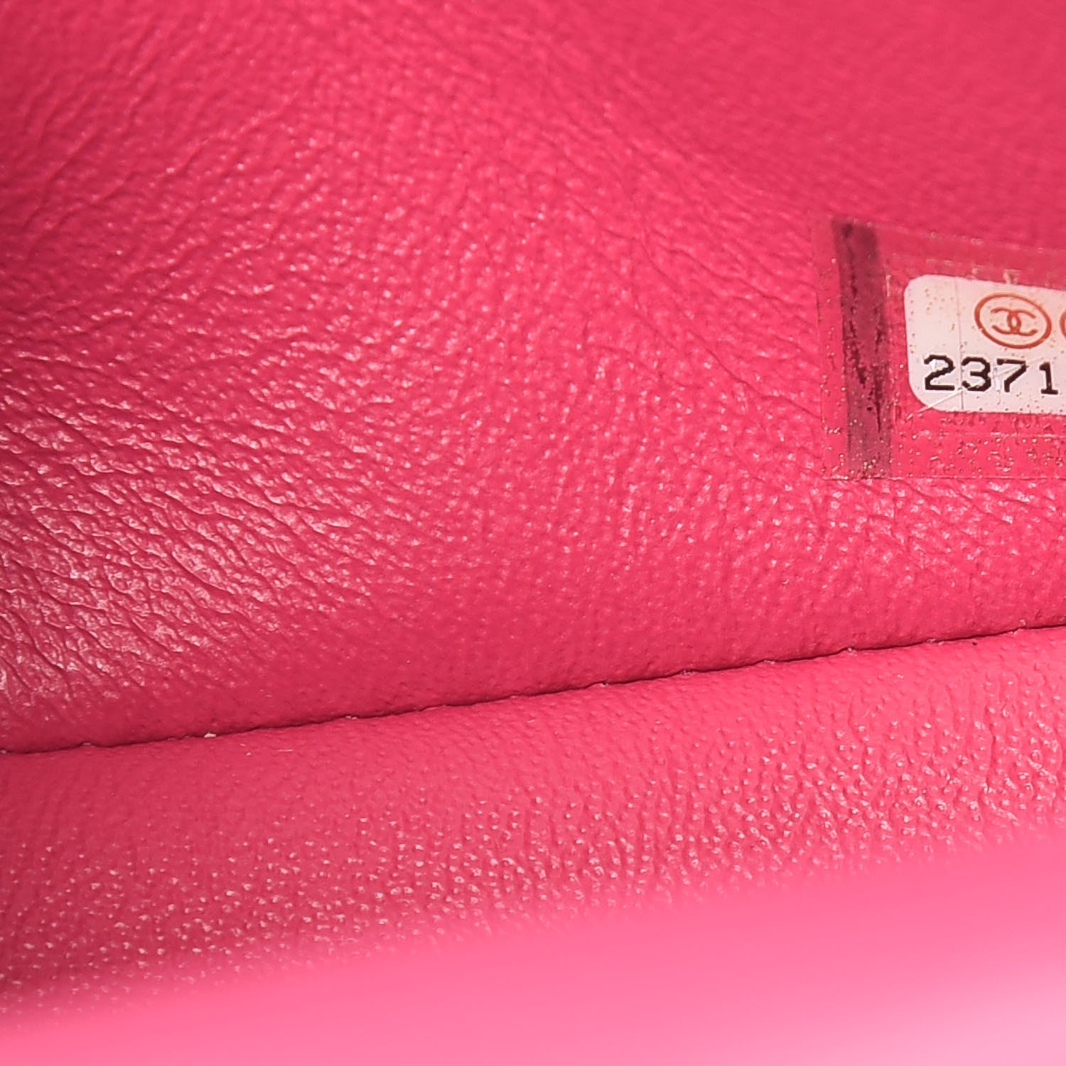 Chanel Lambskin Chevron Quilted Mini Rectangular Flap Fuchsia 7 of 10