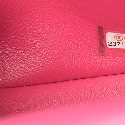 Chanel Lambskin Chevron Quilted Mini Rectangular Flap Fuchsia 7 of 10
