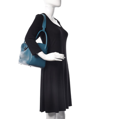 Hermes Taurillon Clemence Lindy 30 Bleu Izmir 2 of 12