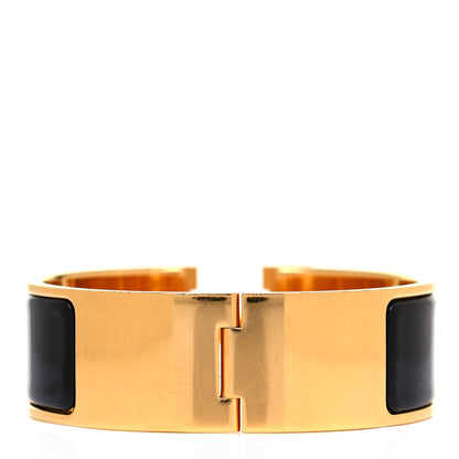 Hermes Enamel Wide Clic Clac H Bracelet PM Black 4 of 6