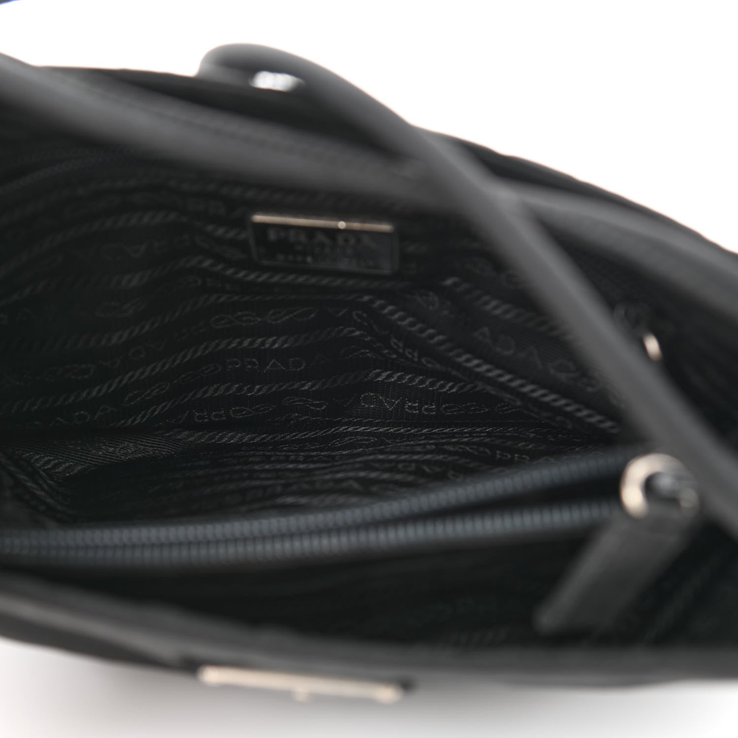 Prada Nylon Vela Shoulder Bag Black 6 of 12