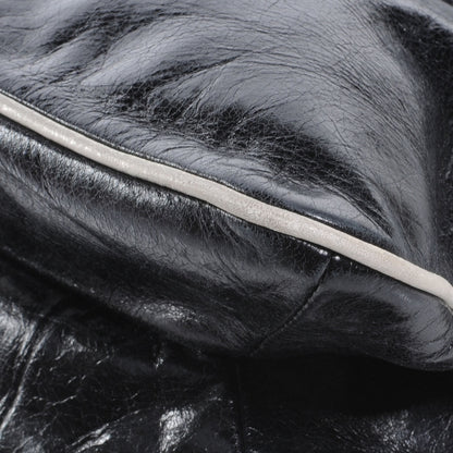 Prada Vitello Shine Borsa Cerniera Black Talco 6 of 11