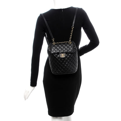 Chanel Calfskin Quilted Small Urban Spirit Backpack Black 2 of 8