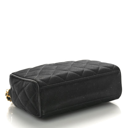 Chanel Satin Quilted Tassel Camera Case Black 4 of 10