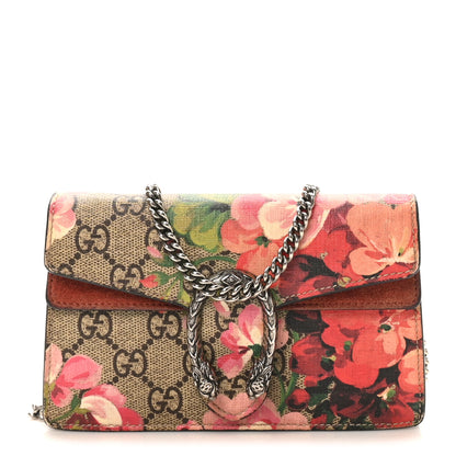 Gucci GG Supreme Monogram Blooms Super Mini Dionysus Shoulder Bag Beige Multicolor Dry Rose 1 of 10