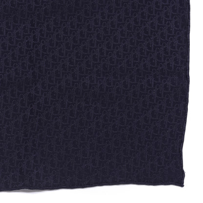 Christian Dior Silk Monogram Shawl Navy 3 of 5