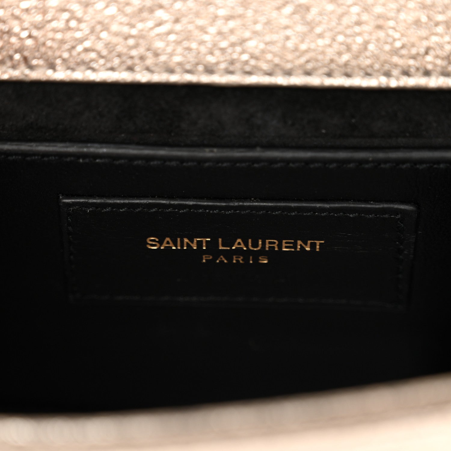 Saint Laurent Metallic Calfskin Small Classic Monogram Kate Satchel Platine 6 of 11