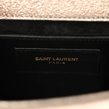 Saint Laurent Metallic Calfskin Small Classic Monogram Kate Satchel Platine 6 of 11