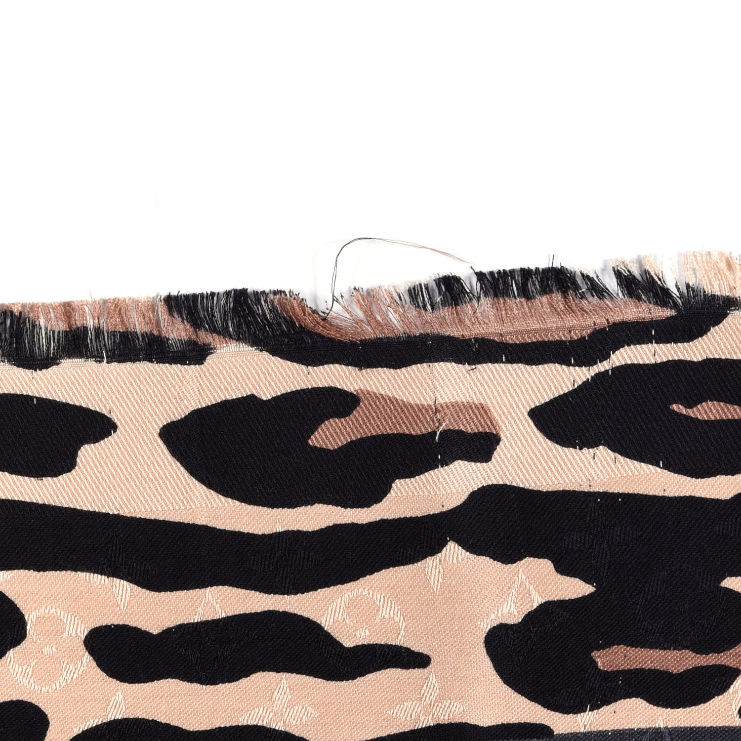 Louis Vuitton Silk Wool Leopard Monogram Scarf 4 of 5