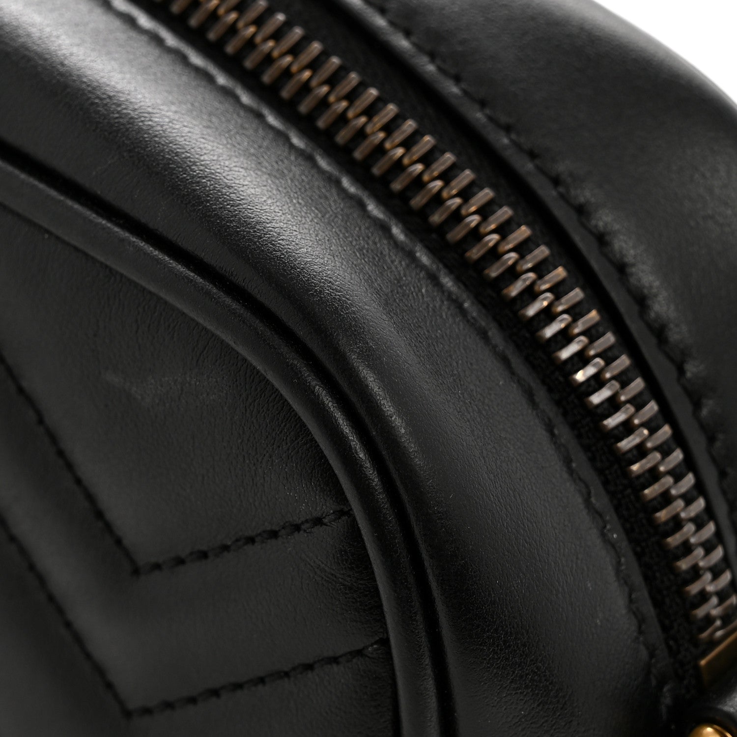 Gucci Calfskin Matelasse Mini GG Marmont Chain Shoulder Bag Black 14 of 14