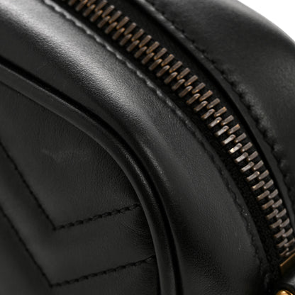 Gucci Calfskin Matelasse Mini GG Marmont Chain Shoulder Bag Black 14 of 14