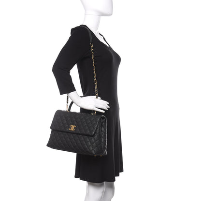 Chanel Caviar Quilted Medium Coco Handle Flap Black 2 of 11