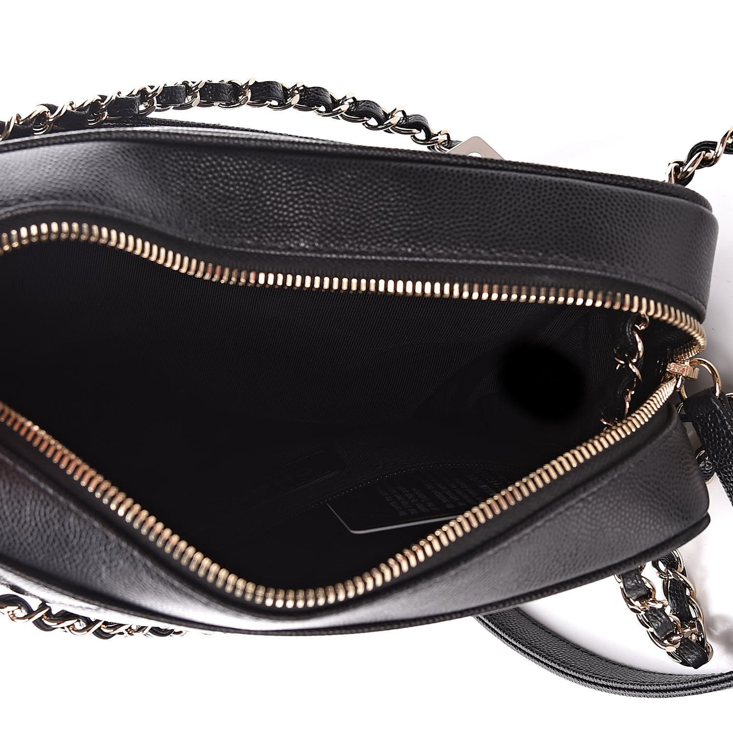 Caviar Quilted Small In & Out Camera Case Black