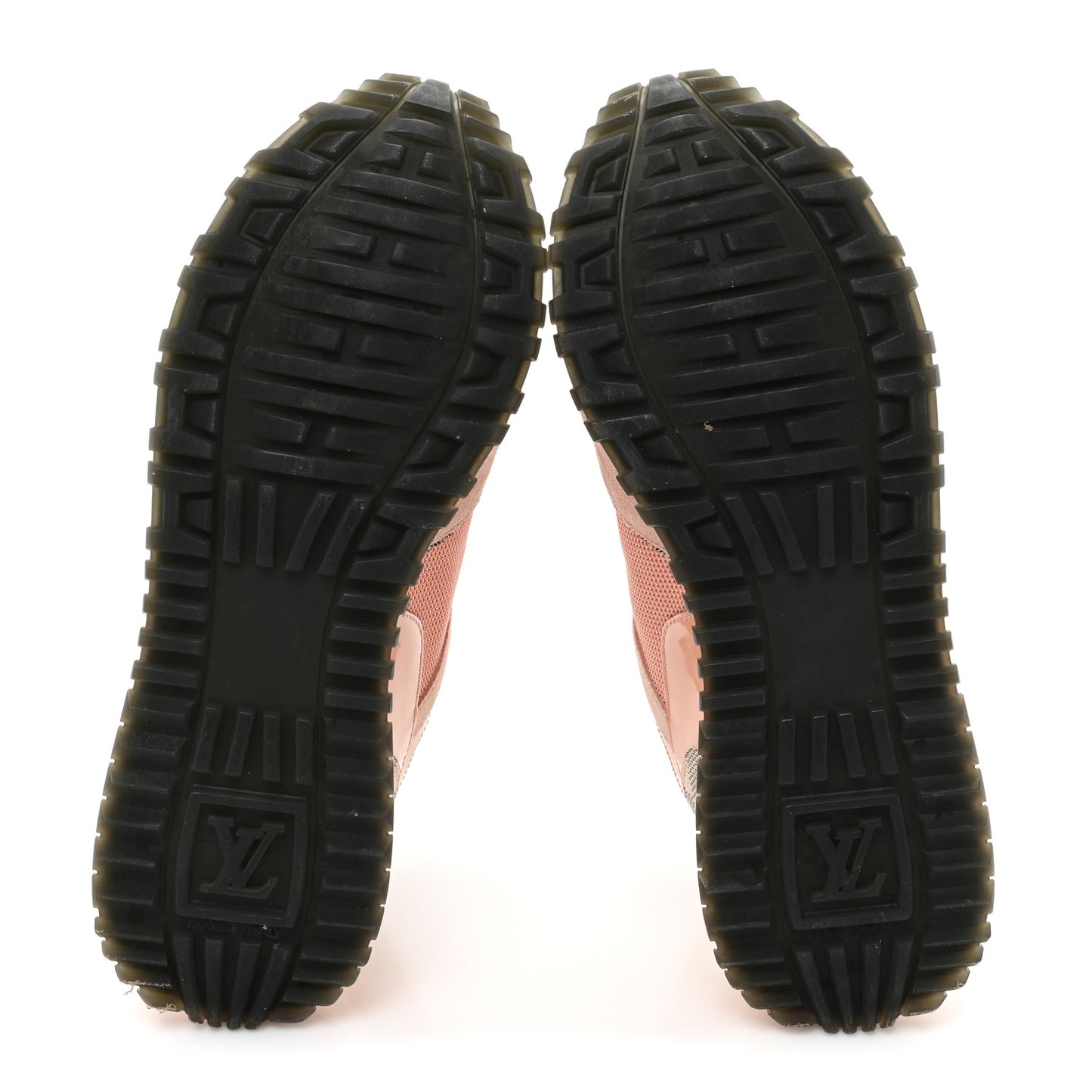 Suede Damier Azur Run Away Sneakers 36 Pink