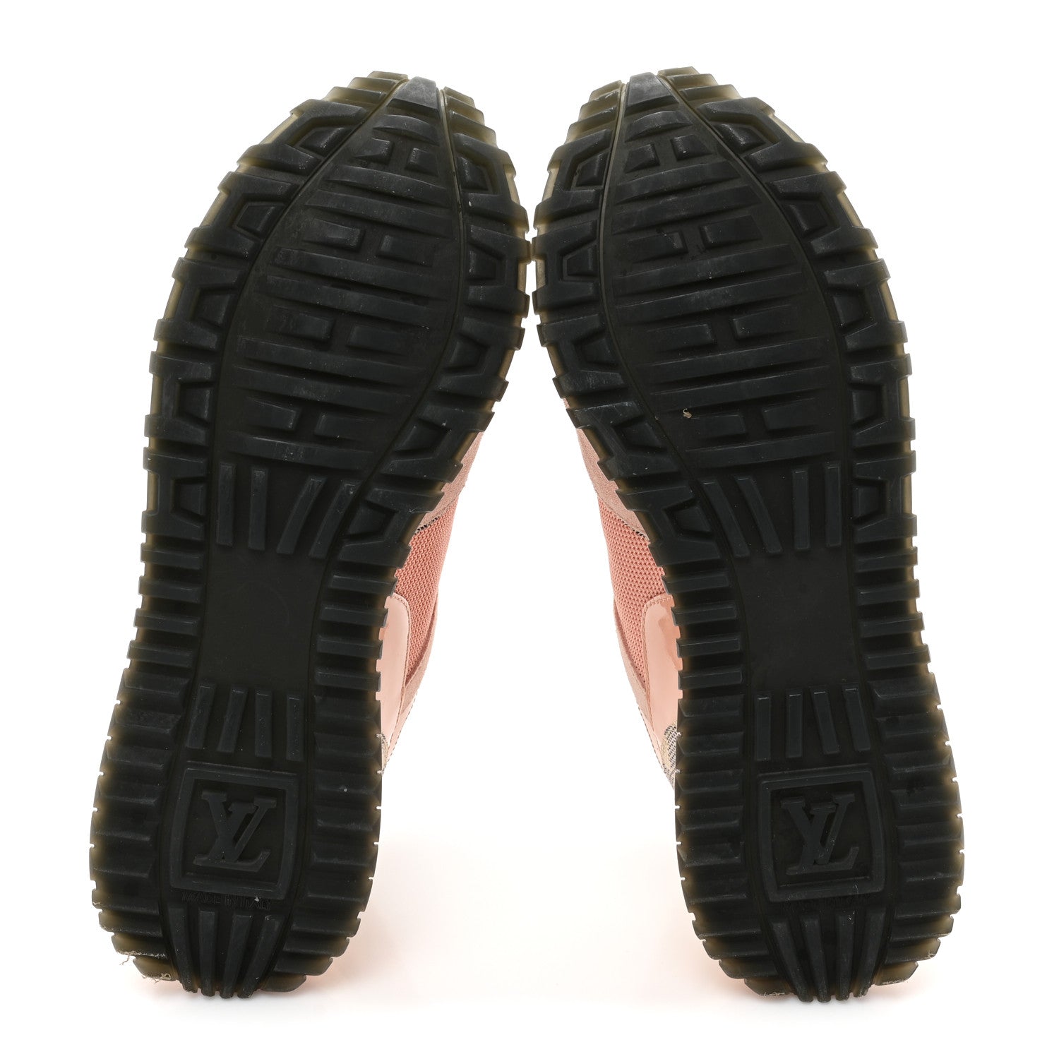 Louis Vuitton Suede Damier Azur Run Away Sneakers 36 Pink 6 of 10