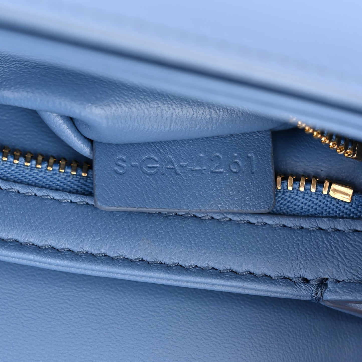 Shiny Calfskin Teen Triomphe Azure