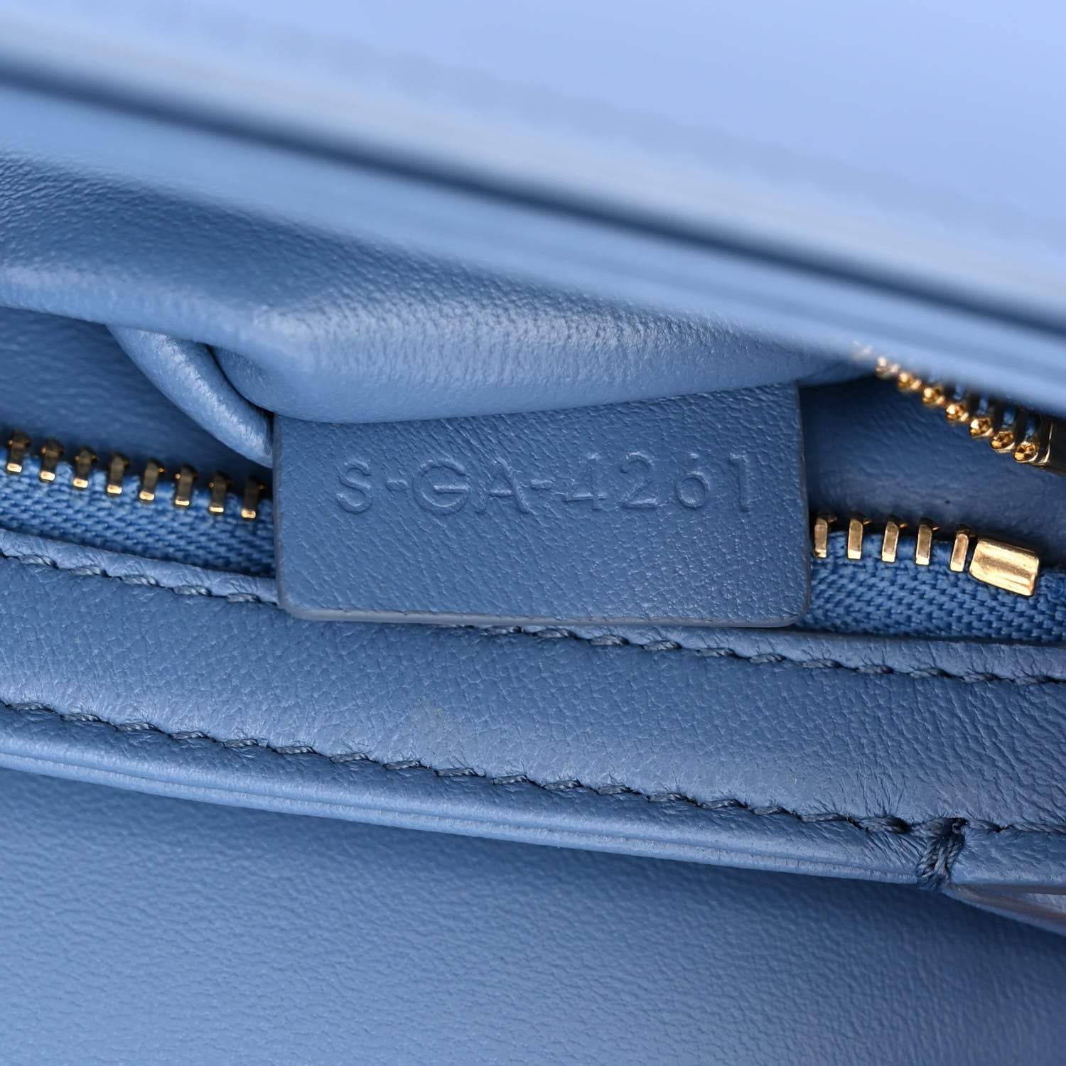 Celine Shiny Calfskin Teen Triomphe Azure 10 of 11