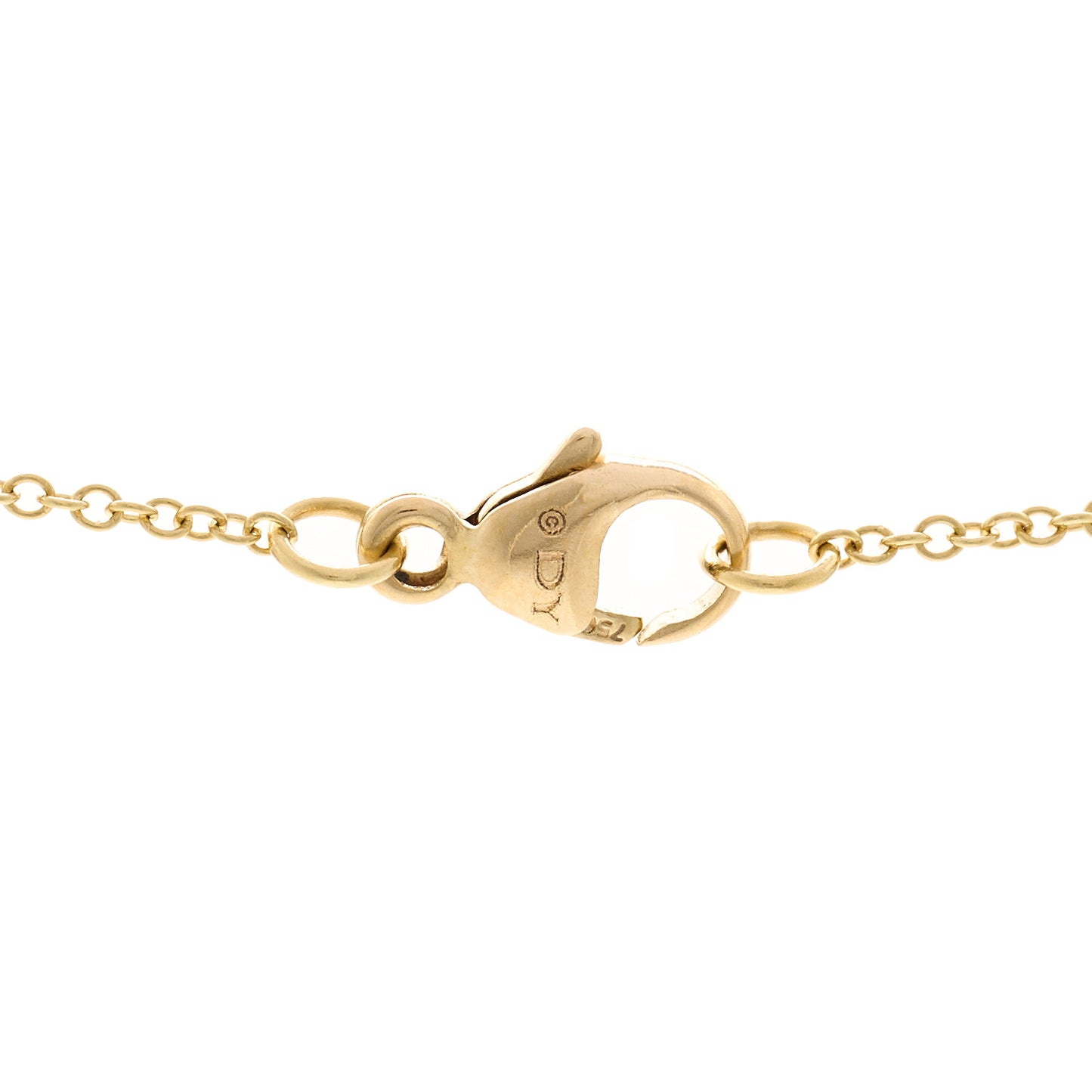 18K Yellow Gold Blue Sapphire Diamond Evil Eye Necklace