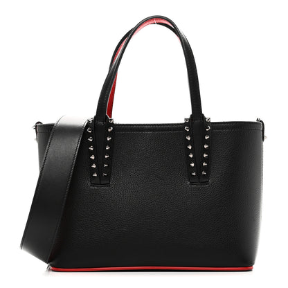 Christian Louboutin Calfskin Spikes Mini East West Cabata Tote Black 1 of 9