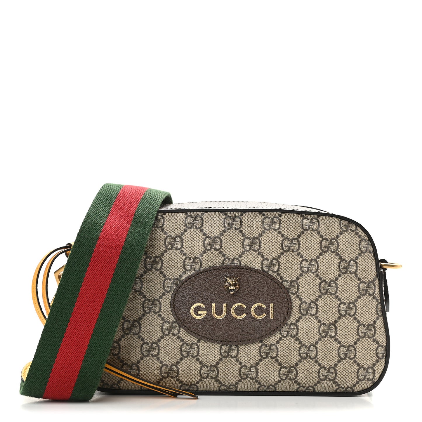GG Supreme Monogram Web Neo Vintage Shoulder Bag Beige New Acero Crop
