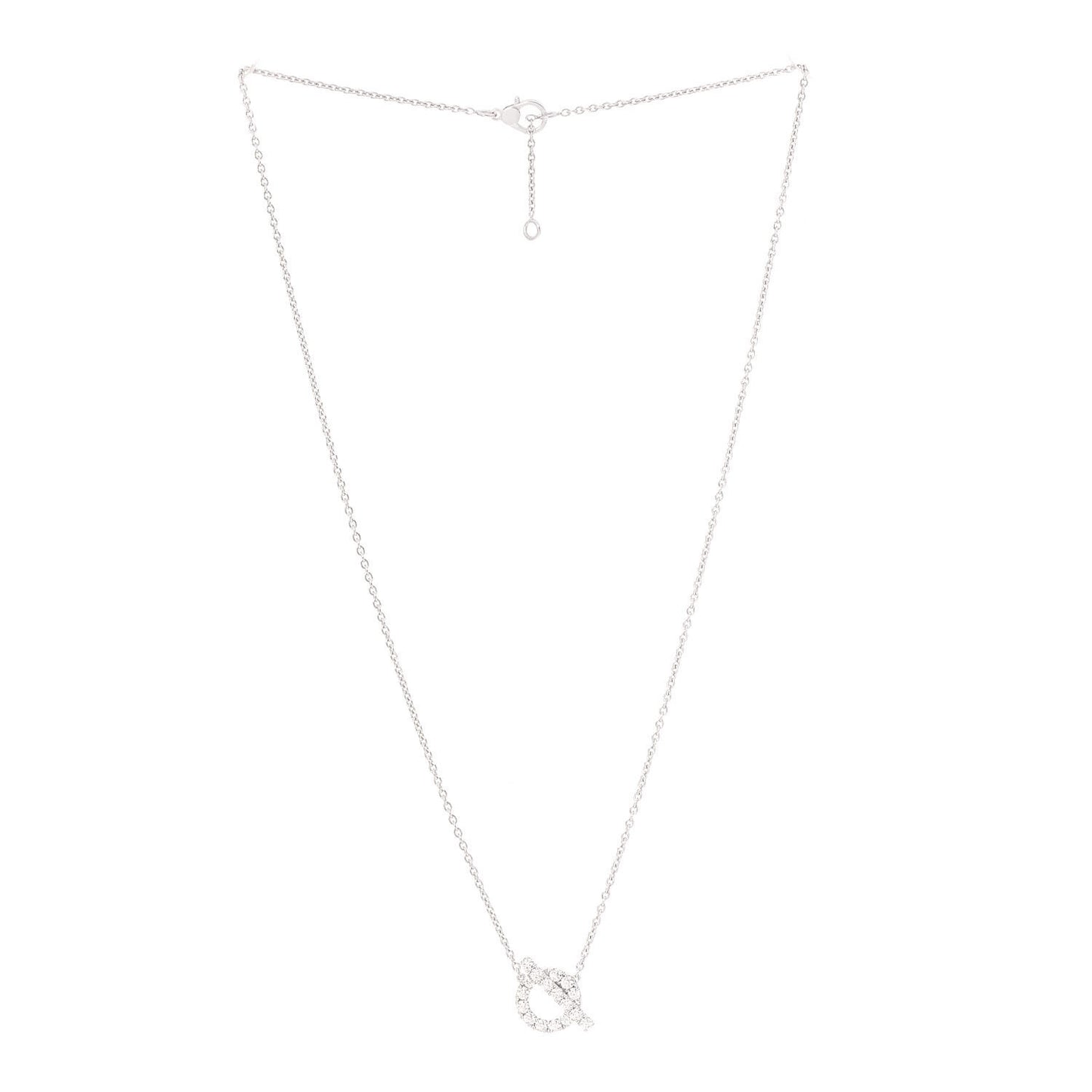 18K White Gold Diamond Finesse Pendant Necklace