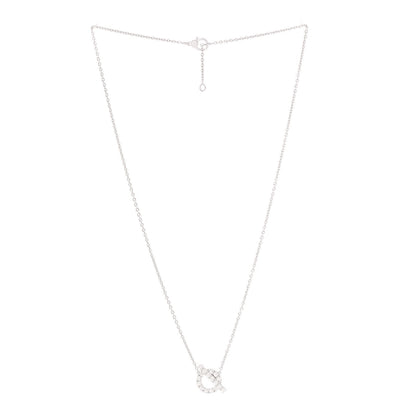 Hermes 18K White Gold Diamond Finesse Pendant Necklace 3 of 5