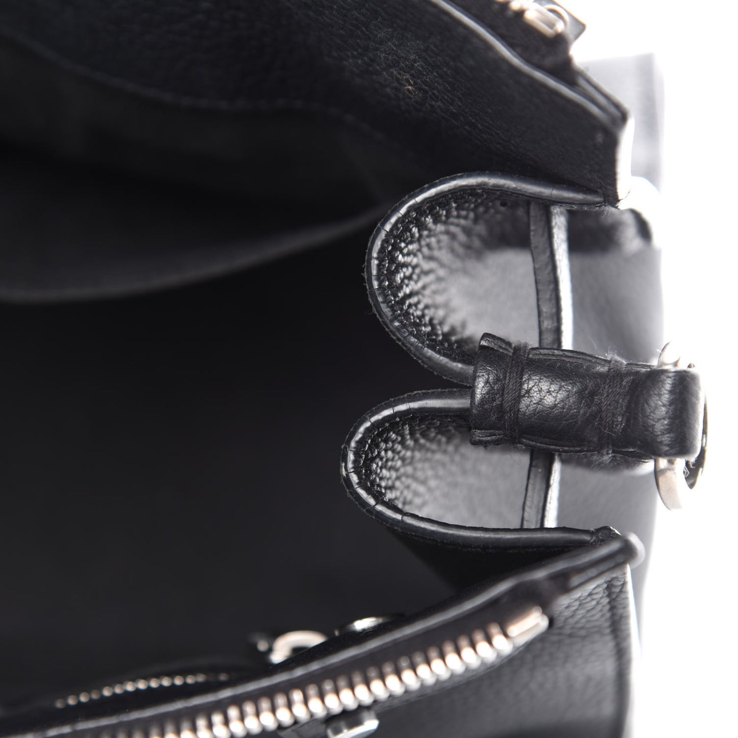 Grained Calfskin Baby Supple Sac De Jour Black