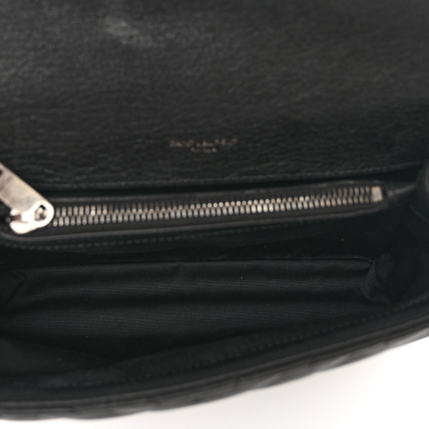 Saint Laurent Sheepskin Matelasse Chevron Monogram Medium College Bag Black 6 of 11