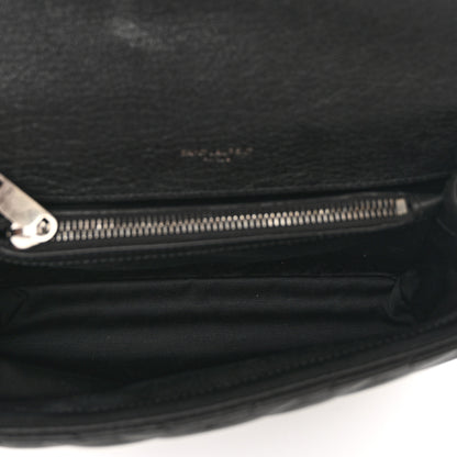 Saint Laurent Sheepskin Matelasse Chevron Monogram Medium College Bag Black 6 of 11