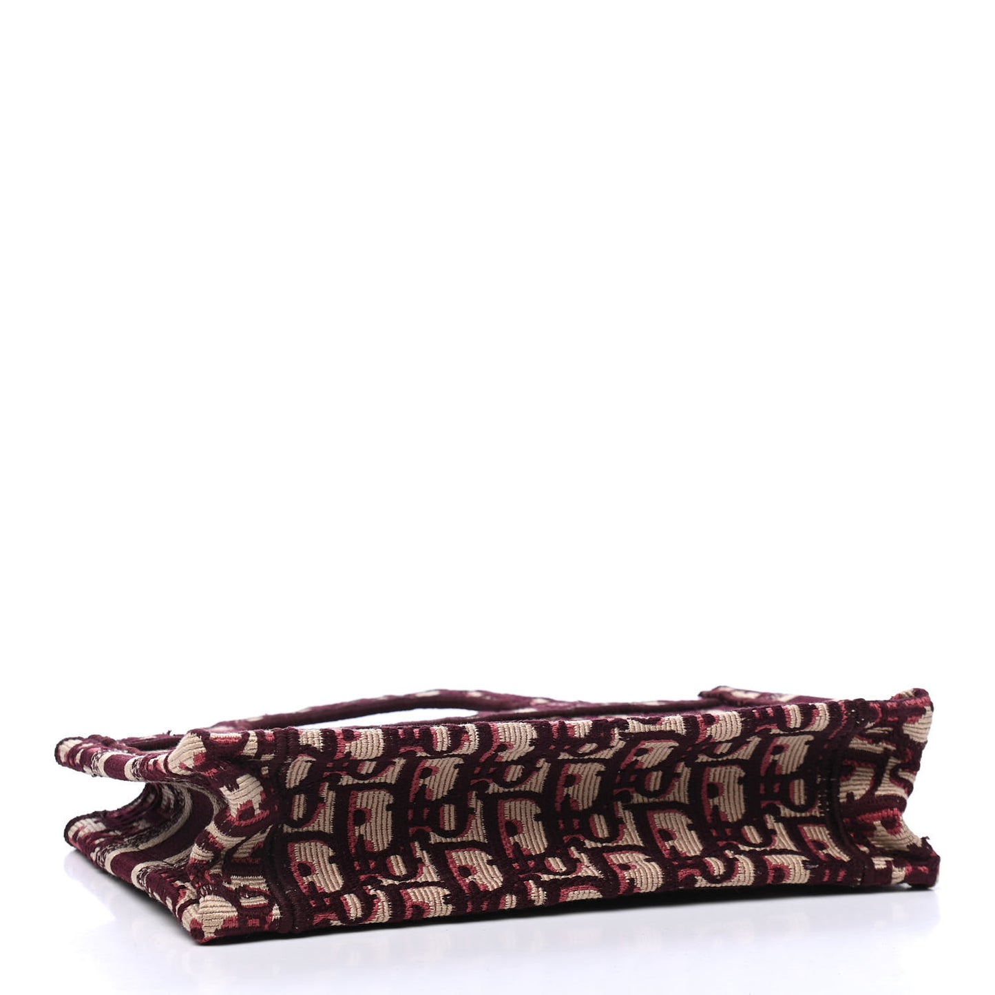 Oblique Mini Book Tote Burgundy Multicolor