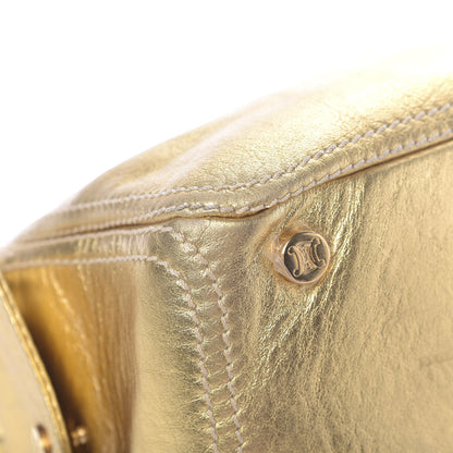 Celine Metallic Lambskin Quilted Boogie Satchel Gold 16 of 21