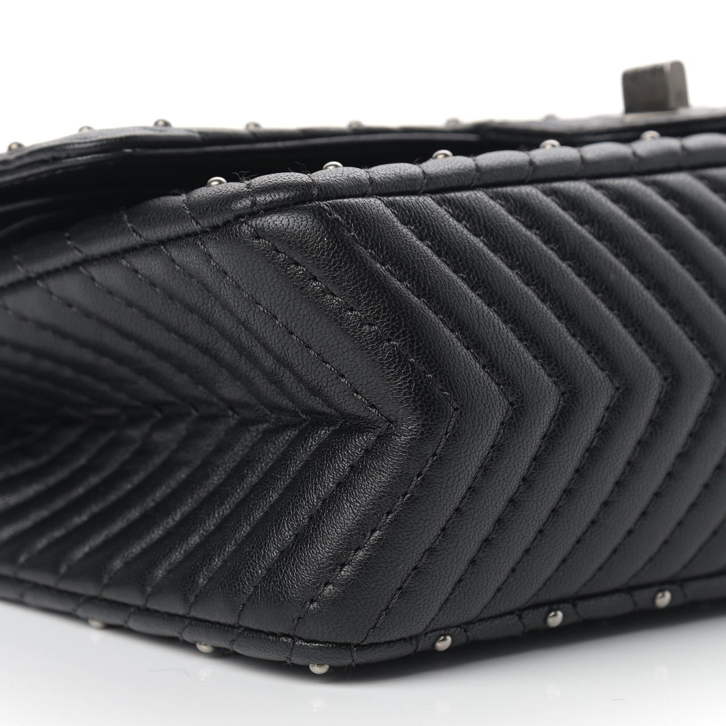 Sheepskin Chevron Quilted Studded 2.55 Reissue 225 Flap Black