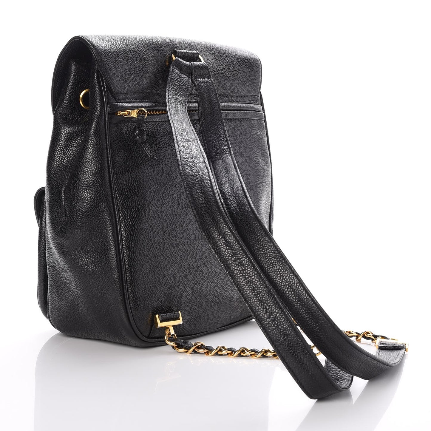 Caviar Drawstring Backpack Black