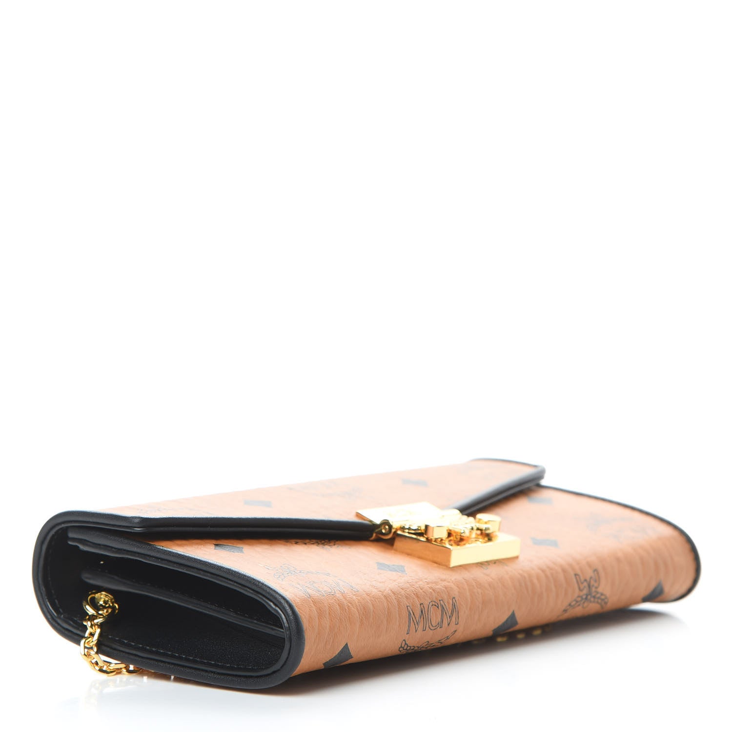 MCM Visetos Large Patricia Wallet On Chain Cognac 4 of 11